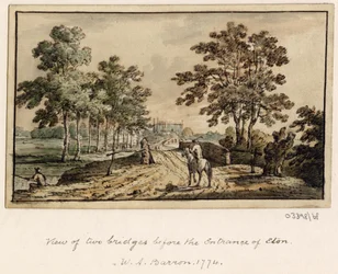 一連のスケッチ、イギリス、大陸、アメリカの景色 1772-1778 (水彩)