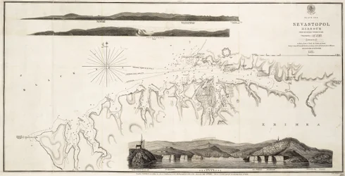 1836年のロシア測量による黒海セヴァストポリ港