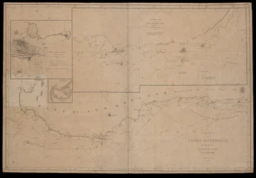 フリンダースによるテラ・アウストラリスの海図。南海岸シートI 1801