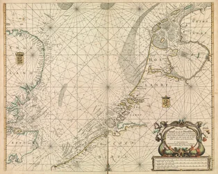 北海とオランダ沿岸の海図