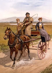 アイルランドのジャンティングカー、1895年頃（カラーリソ）