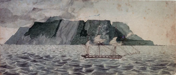トリスタン・ダ・クーニャ島、1825年頃（水彩画）
