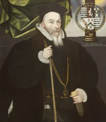 Lord Burleigh, Lord High Treasurer（バーレイ卿）。