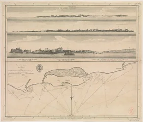ジョン・マックルアーによるディウ島の平面図 1788年