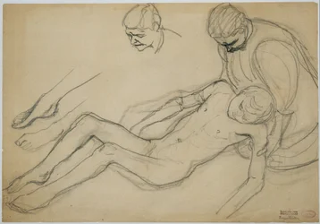 なることと去ること（下絵）、1920年頃（紙に鉛筆）