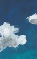 抽象画「青い雲」