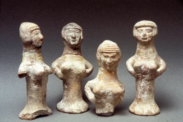 アシェラの置物、カナン人、紀元前999-600年（粘土）