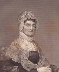 アメリカ大統領ジョン・アダムスの妻、アビゲイル・アダムス（1744-1818）の肖像、G・スチュアートとF・E・ジョーンズによる彫刻