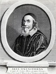 スウェーデン王国首相アクセル・オクセンスティエルナ・グスタフソン（1583-1654）の肖像、エングレーヴィング