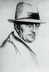 イタリアの劇作家・作家のダリオ・ニコデミ（1874-1934）の肖像