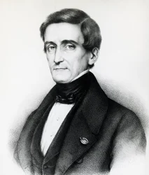 イタリアの法学者ペッレグリーノ・ロッシ（1787-1848）の肖像、リトグラフ