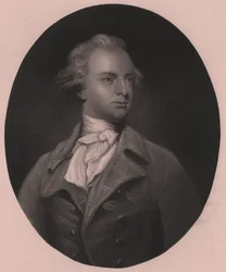 第二男爵エイブラハム・ヒューム卿（1749-1838）の肖像、ジョシュア・レイノルズの絵からG・ストッダードが彫ったもの、25x33cm、Virtue and Co Publisher、ロンドン、1860年頃