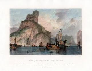 「Quang Yen Rock の青銅器の寺院」、中国、1840 年頃。