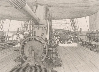軍艦の甲板、約。 1833年。