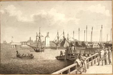 Langelinie から Nyholm に向かっての眺め、th. 艦隊の賃料