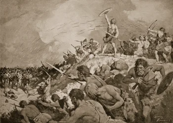 バドニクス山の戦い、紀元500年頃、『国家の歴史』の挿絵