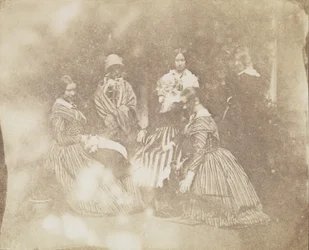 34.さまざまなポーズの芸術グループ、ca。 1845年。