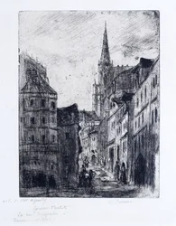 La Rue Malpalue a Rouen、1885年