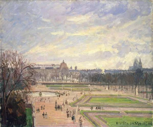 チュイルリー庭園。カミーユ・ピサロ（1830-1903）の絵画、油彩・キャンバス