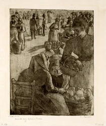 ポントワーズの野菜市場、1891年