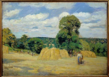 マイエンヌのモンフーコーでの収穫 カミーユ・ピサロ（1830-1903）の絵画 1876年 日。0,65x0,92 m パリ、オルセー美術館