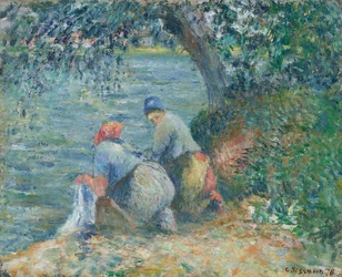 水辺の洗濯婦、ポントワーズ、1878 年。