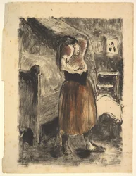 彼女の髪をアレンジする女性、1894。