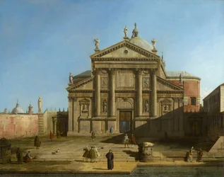 カナレット - サン・ジョルジョ・マッジョーレ、カプリッチョのセッティング 1744年頃