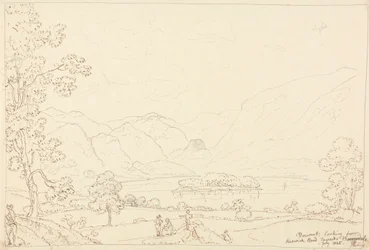 1835 年 7 月、ボローデールを見つめるダーウェント