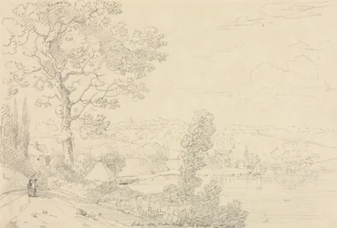 Olhando para a Ponte Wootton, Ilha de Wight, agosto de 1828