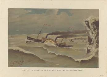 1876 年、北海運河開通時のウィレム III 号 北海運河開通時のウィレム 3 世国王 (オブジェクトのタイトル)