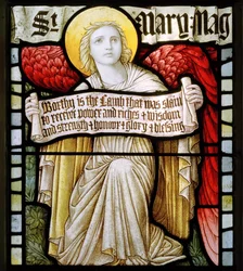 Betws Bledrws、St Bledrws、Shrigley＆Hunt（1873-1982）、Carl Almquist、Angel With Scroll、1886