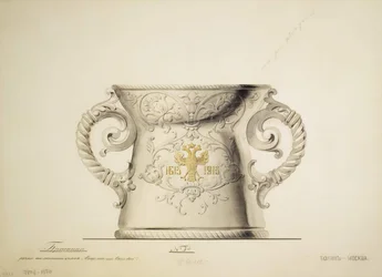 銀製の花瓶のデザイン、1910年代