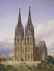 ケルン大聖堂の理想的な眺め、1834～1836 年