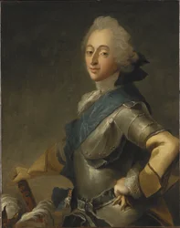 Frederic V of Denmark - デンマーク王フレデリック5世（1723-1766）の肖像、ピロ、カール・グスタフ（1711-1793）によるもの。油彩・キャンバス寸法：84,5x67cmストックホルム国立博物館