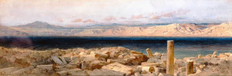 1859年の古代ティベリア遺跡（紙と鉛筆）