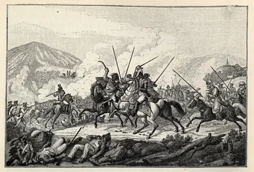1813 年 8 月 30 日のクルムの戦いでのヴァンダム将軍の捕獲。