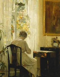 インテリアの女性