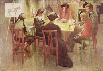 クリスマス休暇、パブ。 「Lasst Licht Hinin」（「Let in More Light」）、1909