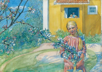 リンゴの花を持つ少女、1914年