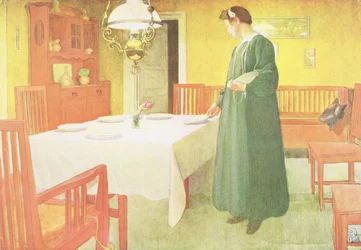 学校の家庭、ダイニングルームのシーン、パブ。 「Lasst Licht Hinin」（「Let in More Light」）、1908