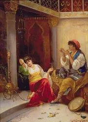 ハーレムの美女たち、1896