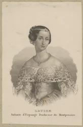 スペインのマリア・ルドヴィカ・フェルディナンダ（本名マリア・ルイサ・フェルナンダ・デ・ボルボン、1832年マドリード - 1897年セビリア）- スペイン王女、モンパンシエ公爵夫人