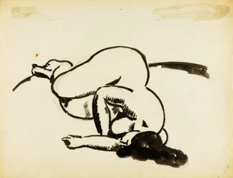 横たわる女性のヌード