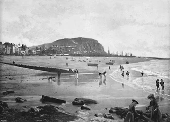 ヘイスティングス旧市街とビーチ、c1896