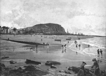 ヘイスティングス、旧市街とビーチ、c1900