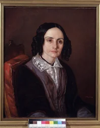 マリア・N・ヴォルコンスカヤ伯爵夫人の肖像（1805-1863）（M.N.ヴォルコンスカヤ伯爵夫人の肖像）。 セルジュ・ヴォルコンフスキー王子 (1788-1865) の妻で、1825 年のデカブリストまたはデカブリストの暴動に参加した。