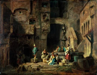 噴水でのLaundresses