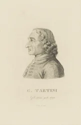 ヴァイオリン奏者で作曲家のジュゼッペ・タルティーニの肖像 1692-1770 , 1815.