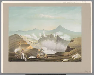 西ジャワのグントゥール火山